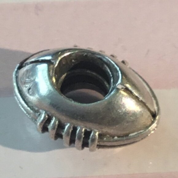 Pandora Sterling Silver Football Bead Charm==very nice==used==great shape== - Picture 1 of 9